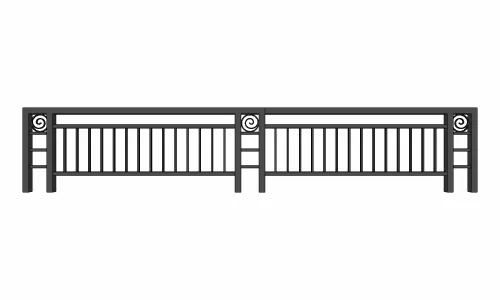 现代铁艺不锈钢栏杆围栏金属栅栏防护栏景观防护栏扶手围挡110