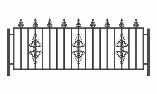 现代铁艺不锈钢栏杆围栏金属栅栏防护栏景观防护栏扶手围挡112