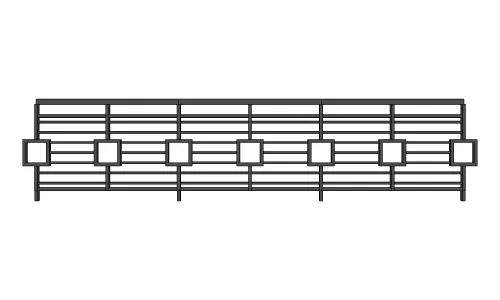 现代铁艺不锈钢栏杆围栏金属栅栏防护栏景观防护栏扶手围挡87