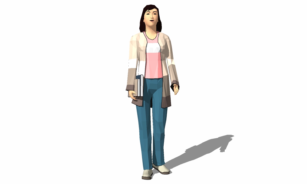 3D站走-女07