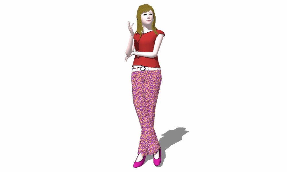 3D站走-女16
