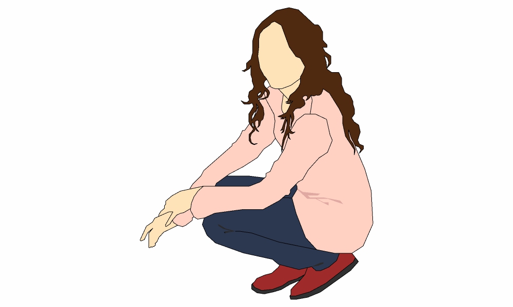 坐姿-女50