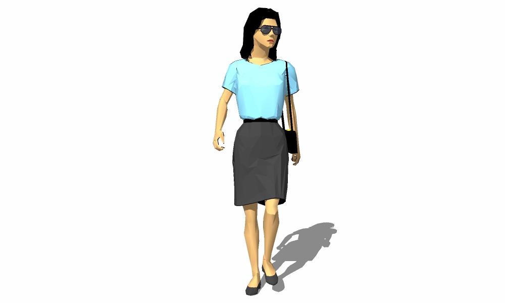3D站走-女05