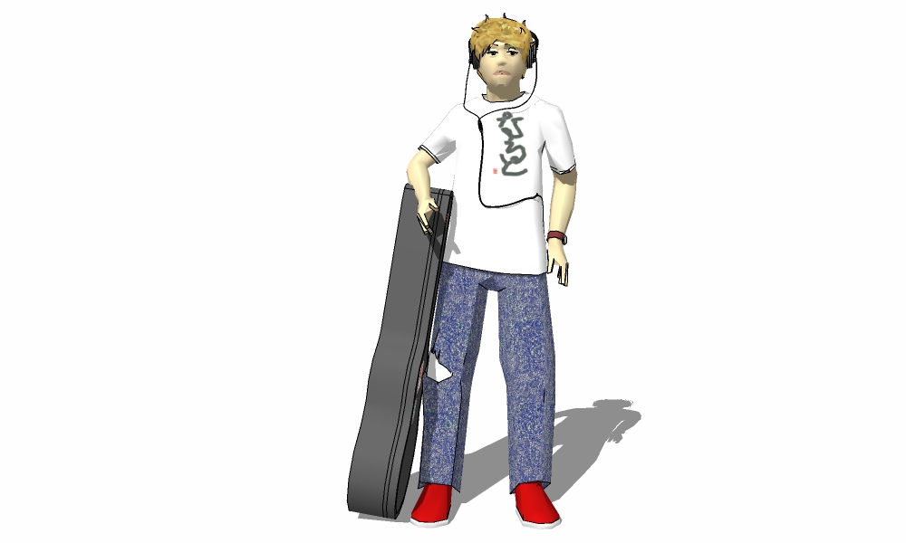 3D站走-男05