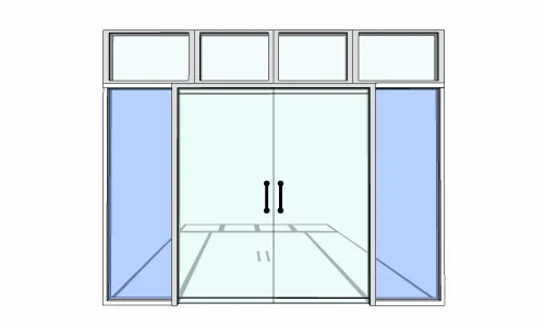 商业玻璃双开门-11