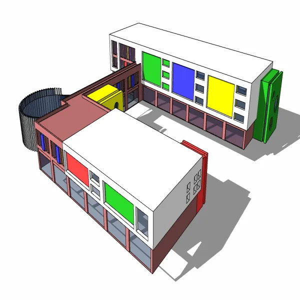 幼儿园建筑模型138
