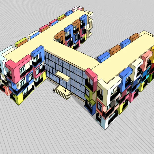 幼儿园建筑模型105