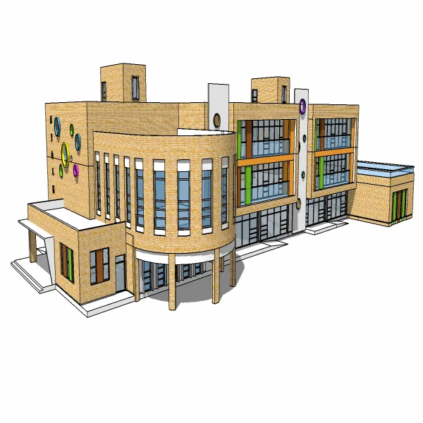 幼儿园建筑模型101