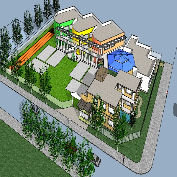 幼儿园建筑模型111