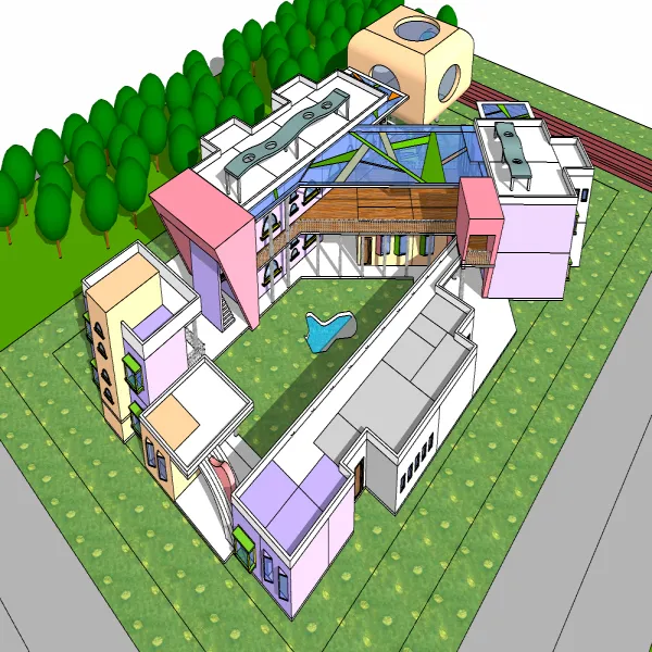 幼儿园建筑模型121