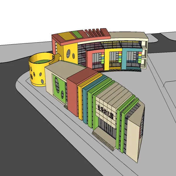 幼儿园建筑模型123