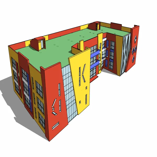 幼儿园建筑模型124