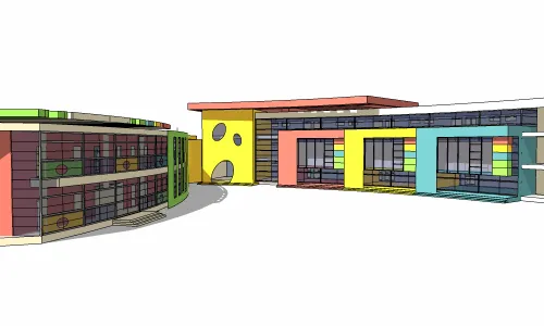 幼儿园建筑模型122