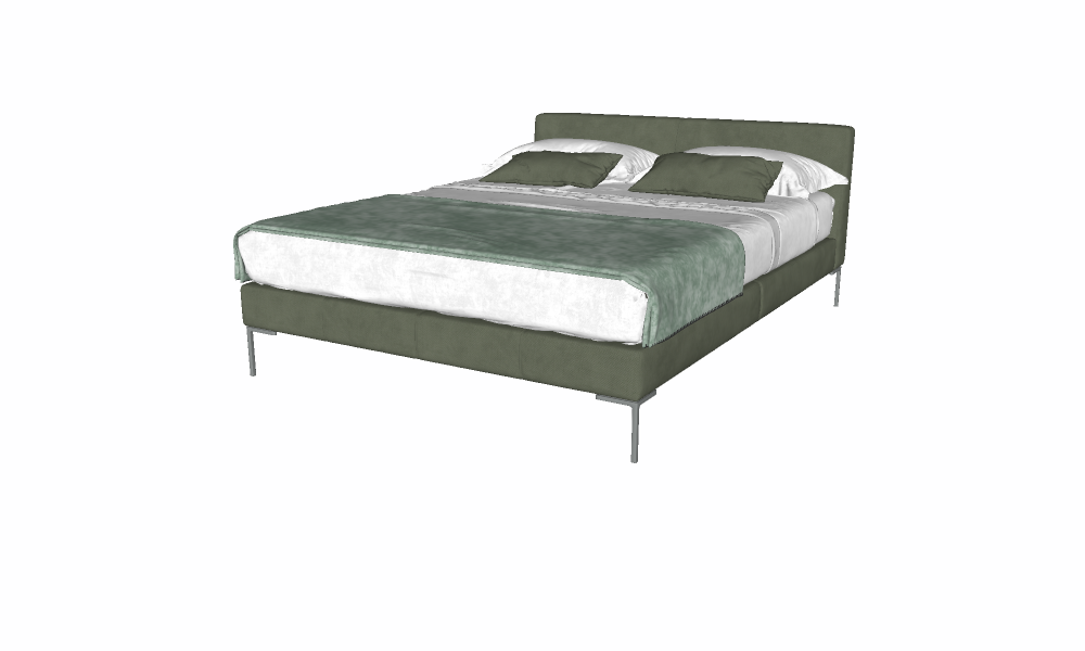 灰豆绿现代床具