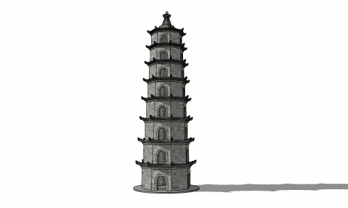 中式古建筑-石塔01