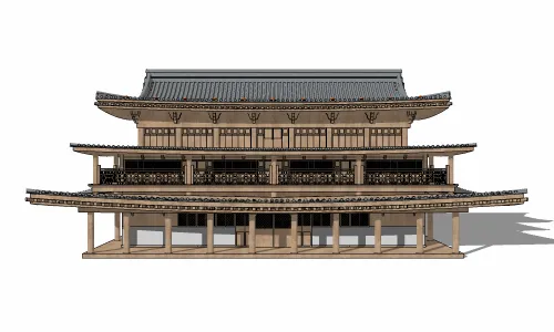 中式古建筑-楼阁04