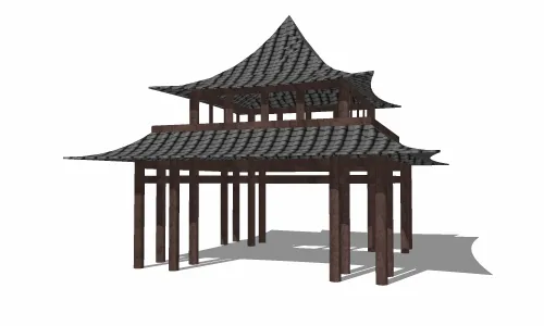 中式古建筑-亭台01
