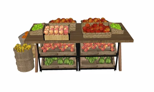 生鲜蔬果货架水果架展示架展示柜55